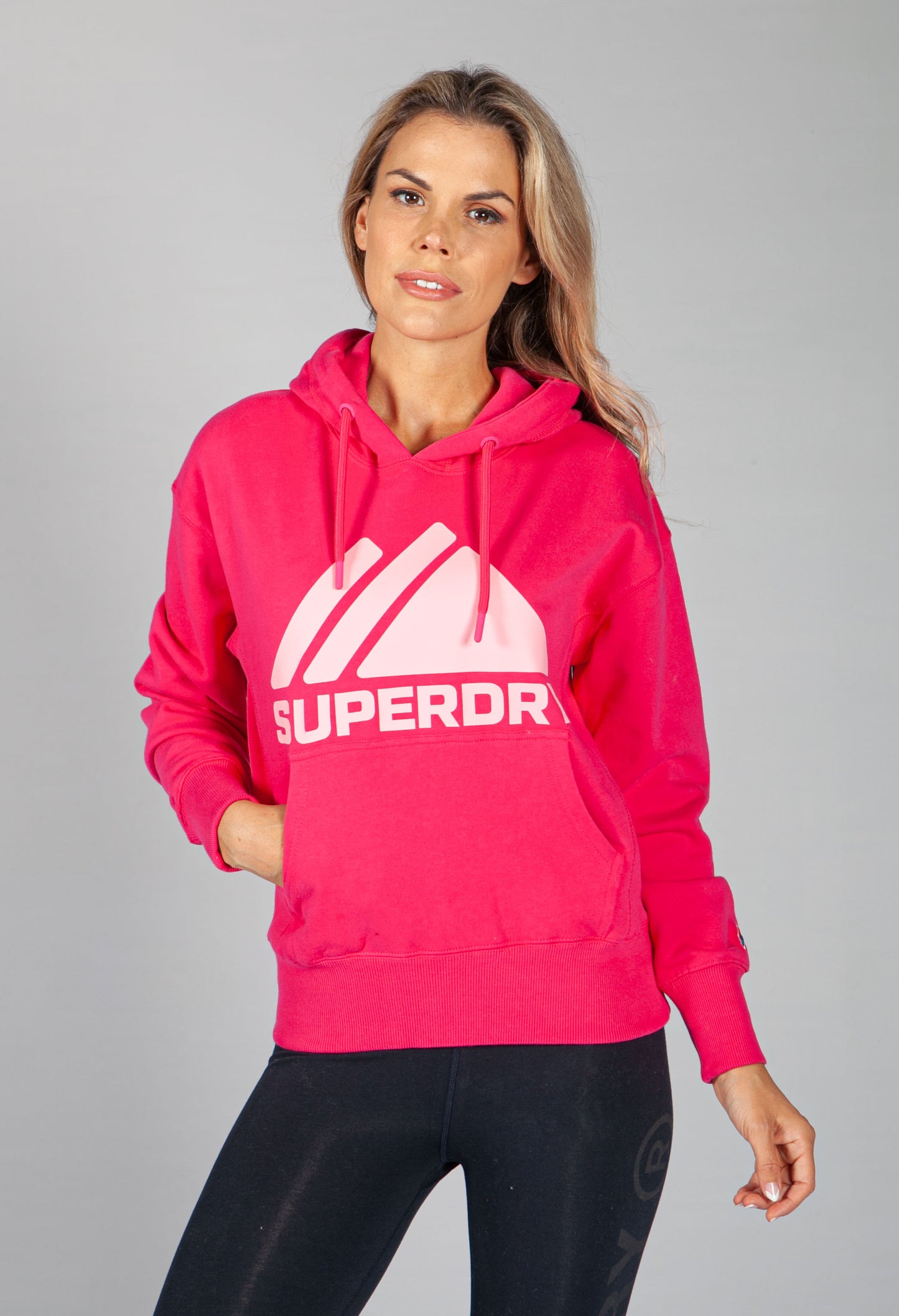 Mountain Sport Mono Hoodie in Hot Pink