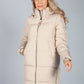 RECYCLED POLYESTER PUFFER COAT IN HUMUS