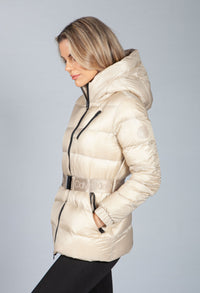 BELTED DOWN PUFFER JACKET