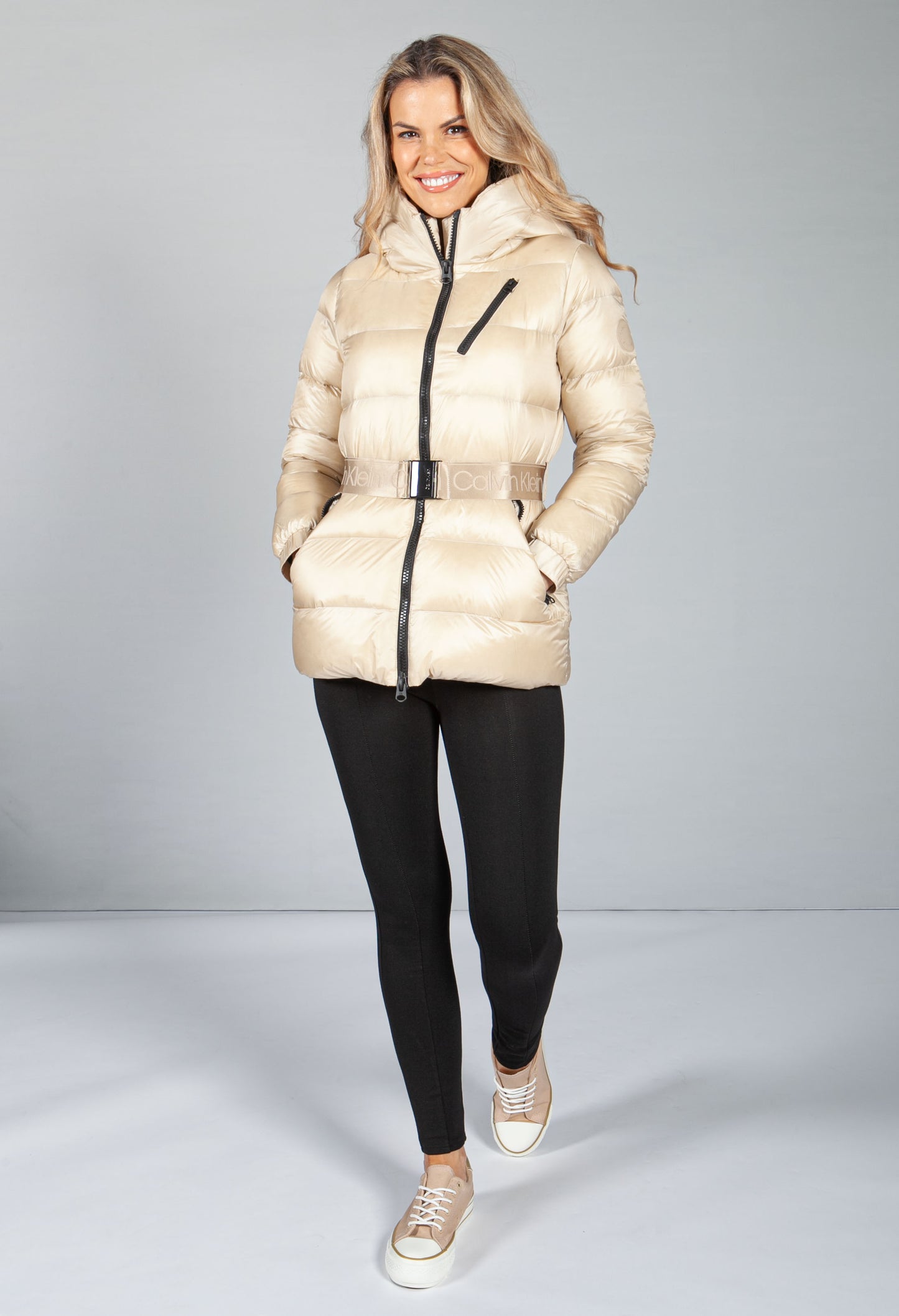 BELTED DOWN PUFFER JACKET