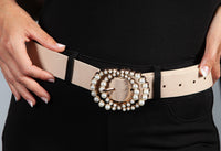 Nude Double Ring Buckle Belt