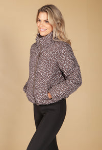 Chocolate Dot Puffer Jacket