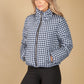 Black Check Puffer Jacket