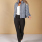 Black Check Puffer Jacket