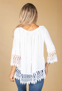 Embroidered White Blouse