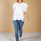 Frill Sleeve Blouse in White