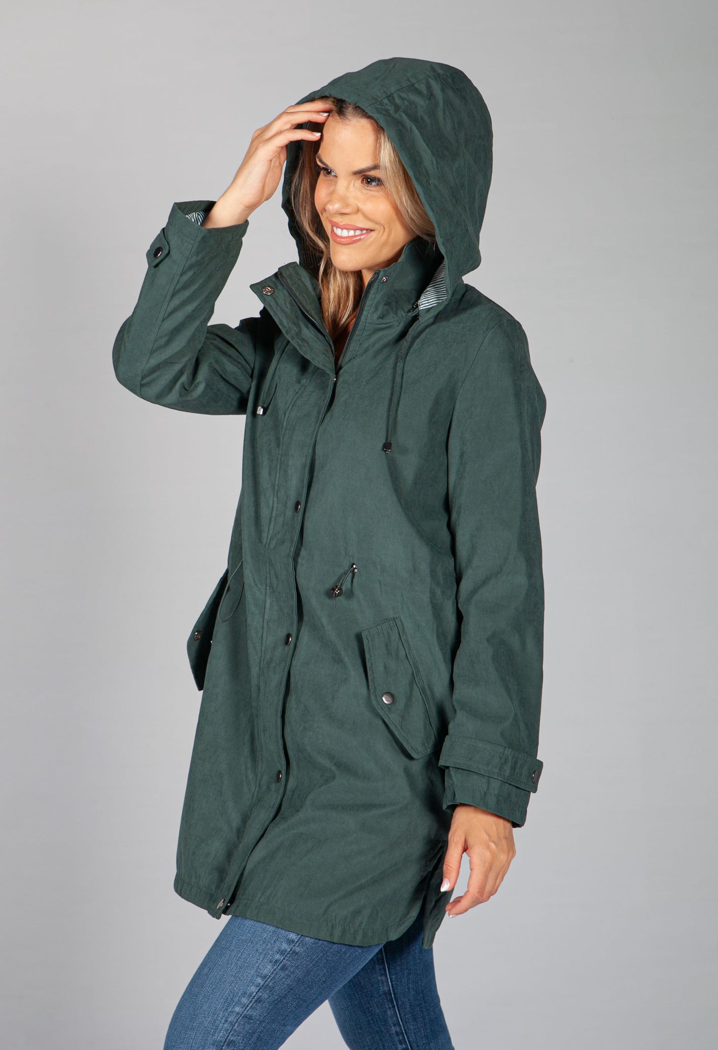 Hooded Parka in Forest Green