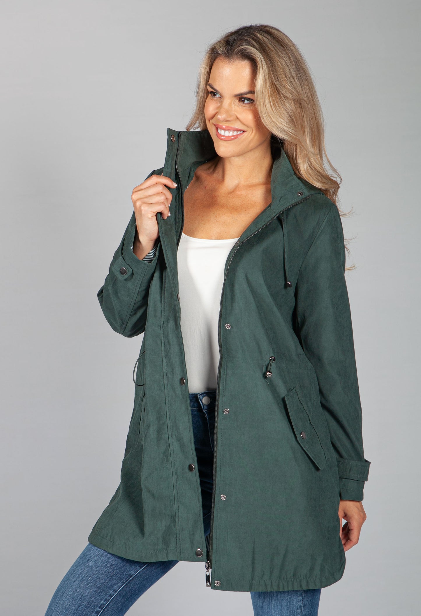 Hooded Parka in Forest Green