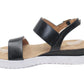 Black Double Strap Sandal