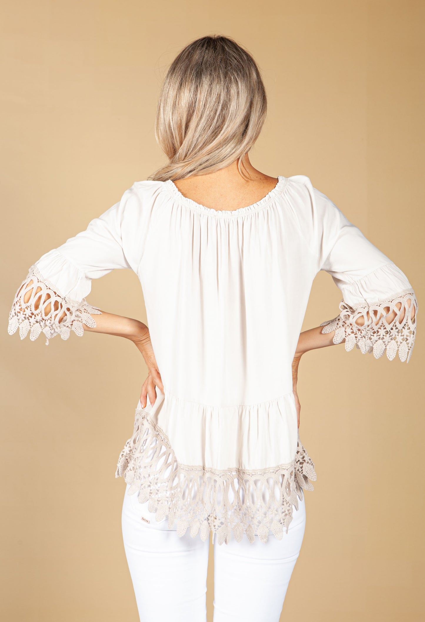 Embroidered Sand Blouse