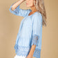 Embroidered Blue Blouse