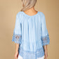 Embroidered Blue Blouse