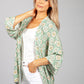 PAMELA SCOTT VINTAGE PRINT KIMONO STYLE CARDIGAN IN OLIVE