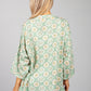 PAMELA SCOTT VINTAGE PRINT KIMONO STYLE CARDIGAN IN OLIVE