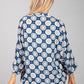 PAMELA SCOTT VINTAGE PRINT KIMONO STYLE CARDIGAN IN NAVY