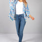 PAMELA SCOTT PAISLEY KIMONO STYLE CARDIGAN IN BABY BLUE