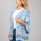 PAMELA SCOTT PAISLEY KIMONO STYLE CARDIGAN IN BABY BLUE