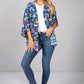 PAMELA SCOTT PAISLEY KIMONO STYLE CARDIGAN IN NAVY