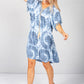 Blue Boho Tie Dye Dress