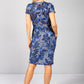 Royal Blue Print V-Neck Dress