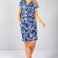 Royal Blue Bloom Print Dress