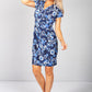 Royal Blue Bloom Print Dress