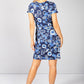 Royal Blue Bloom Print Dress