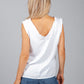 White Ruffle V-Neck Top