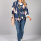 PAMELA SCOTT FLORAL ZIP UP HOODIE