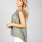 Khaki Crepe Sleeveless Top