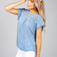 Blue Embroidered Top