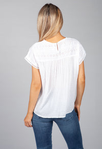 White Embroidered Top