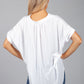 White Collarless Blouse