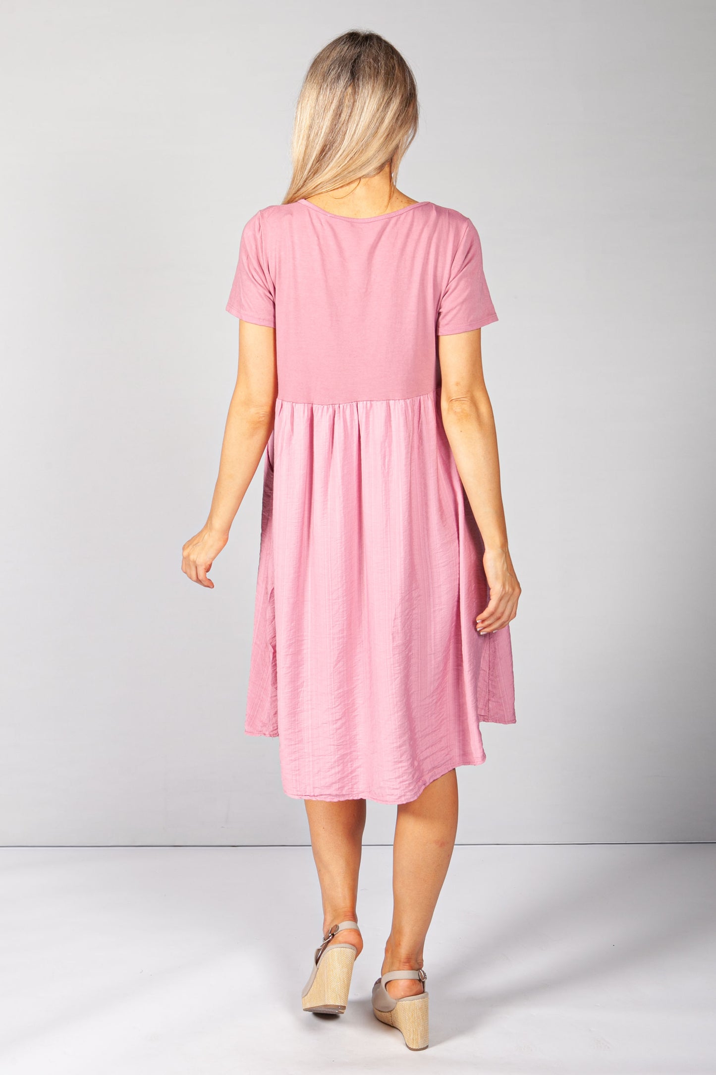 Pink Button Dress