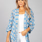 PAMELA SCOTT VINTAGE PRINT KIMONO STYLE CARDIGAN IN BABY BLUE