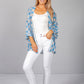 PAMELA SCOTT VINTAGE PRINT KIMONO STYLE CARDIGAN IN BABY BLUE