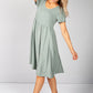 Khaki Button Dress