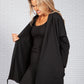 Long Hoodie-Style Cardigan in Black