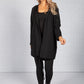 Long Hoodie-Style Cardigan in Black