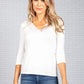 Cream Lace V-Neck Top