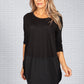 Black High-Low Hem Tunic