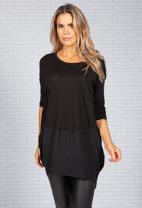 Black High-Low Hem Tunic