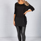 Black High-Low Hem Tunic