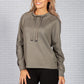 SWEATSHIRT WITH STAND-UP COLLAR AND RHINESTONES