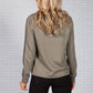 SWEATSHIRT WITH STAND-UP COLLAR AND RHINESTONES