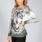 Wolf Sweater with Rhinestones