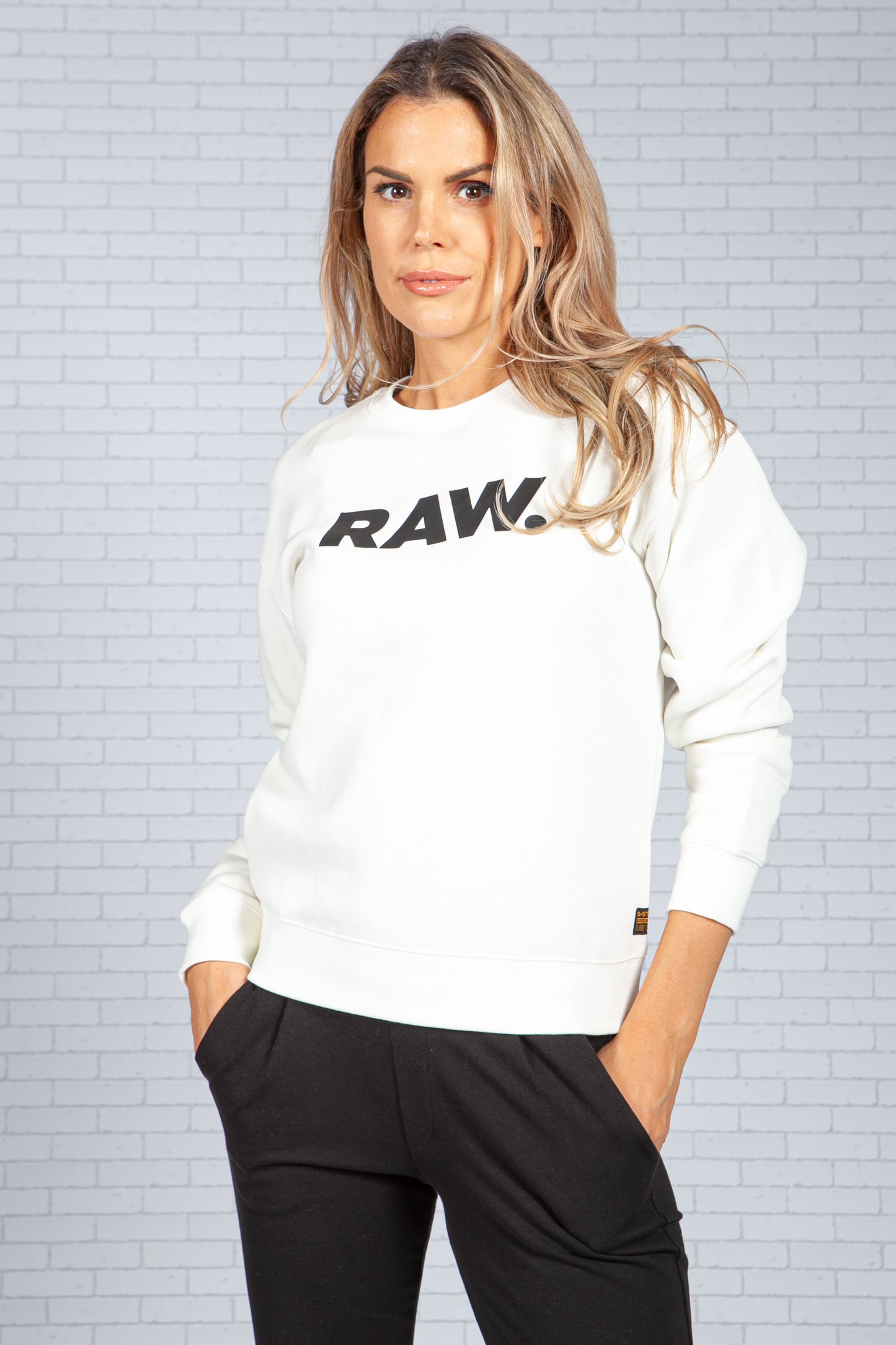 White RAW Logo Sweatshirt