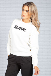 White RAW Logo Sweatshirt