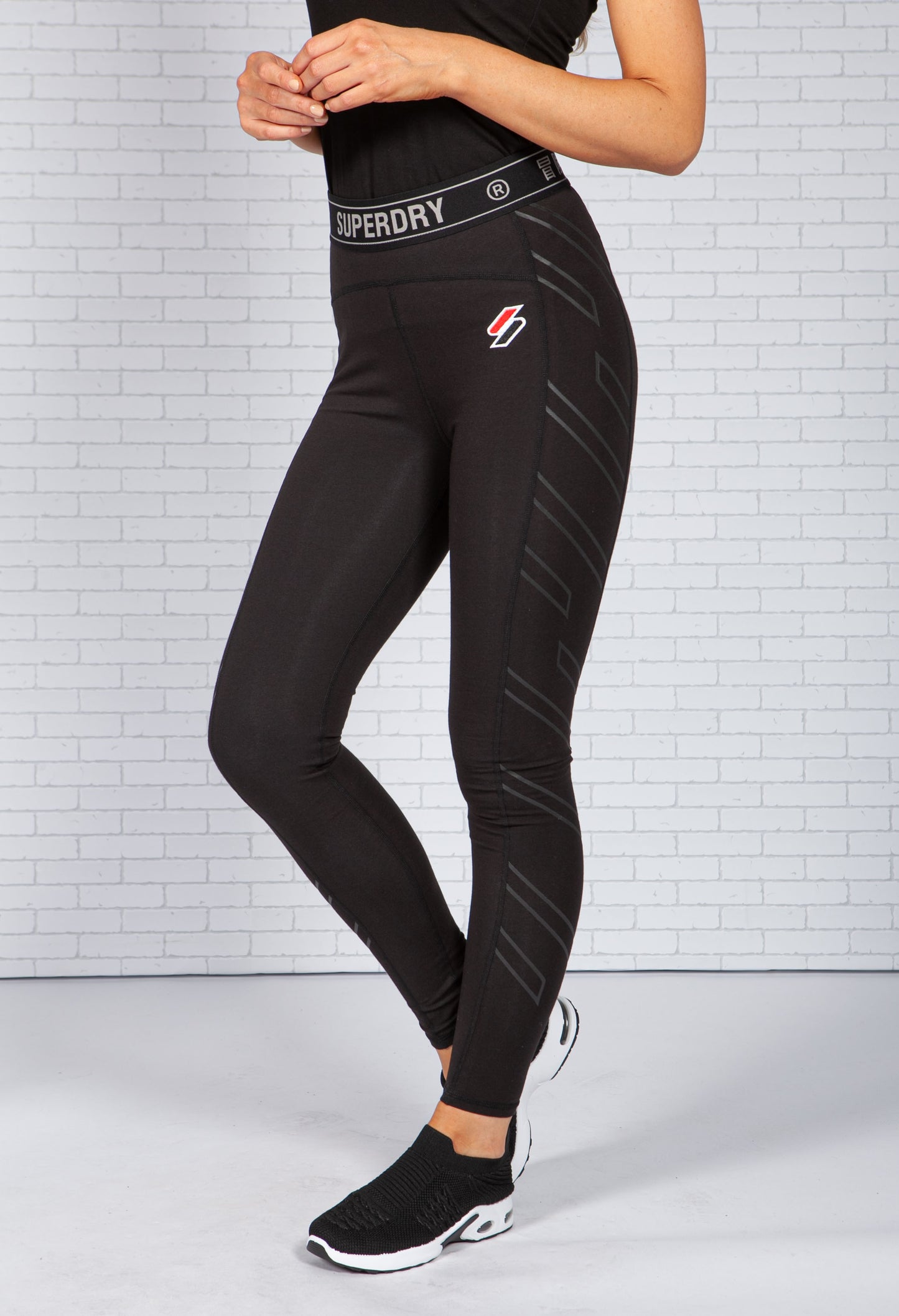 Sport Stripe Black Leggings-1