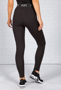 Sport Stripe Black Leggings-1